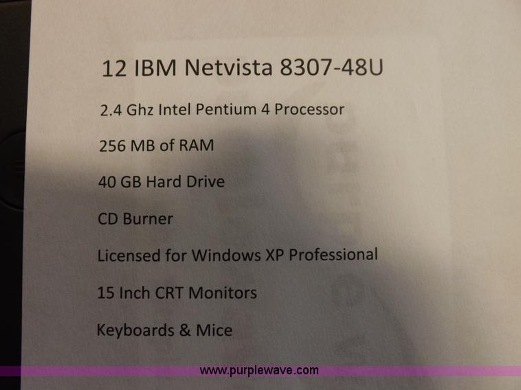 image for item H7156 (12) IBM Netvista 8307-480 computers