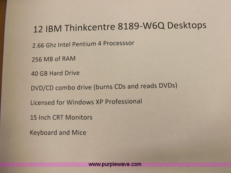 image for item H7159 (12) IBM Thinkcenter 8189-W6Q desktop computers