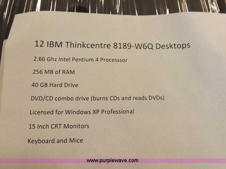 image for item H7160 (12) IBM Thinkcenter 8189-W6Q desktop computers