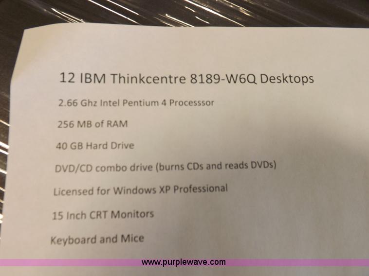 image for item H7161 (12) IBM Thinkcenter 8189-W6Q desktop computers