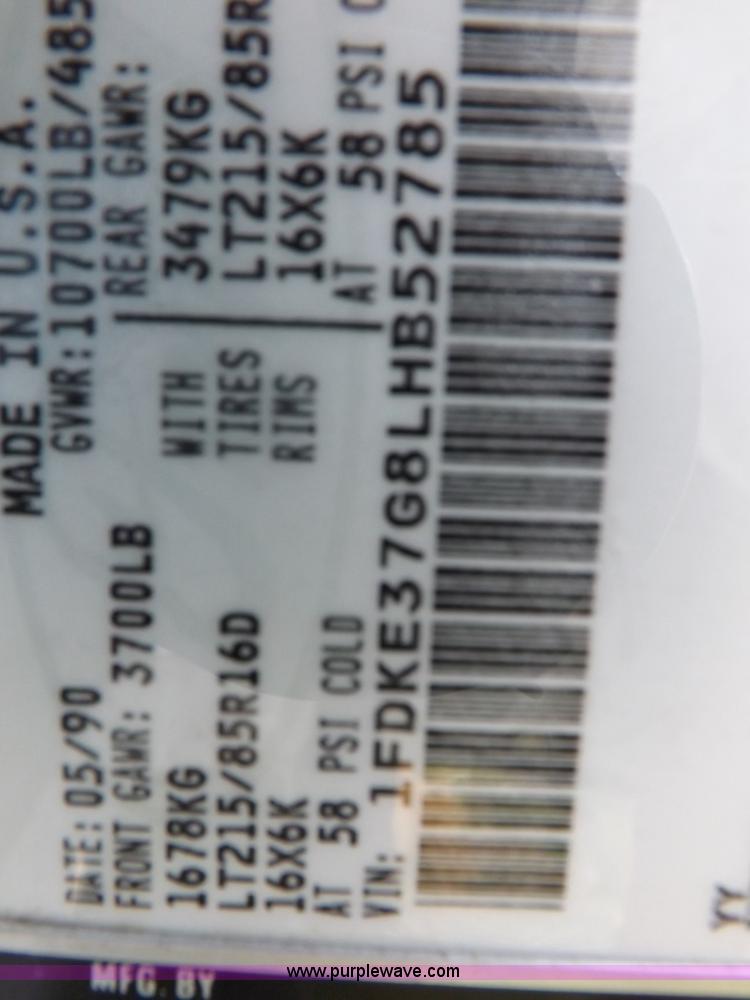 image for item I7742 1990 Ford Econoline E350 bus