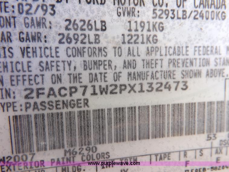 image for item I7743 1993 Ford Crown Victoria Police Interceptor