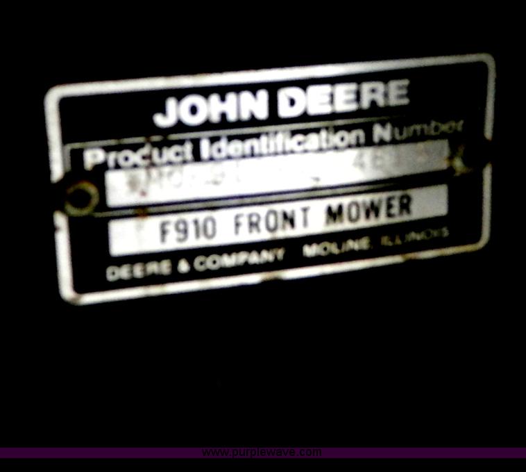 image for item Y9273 John Deere F910 mower