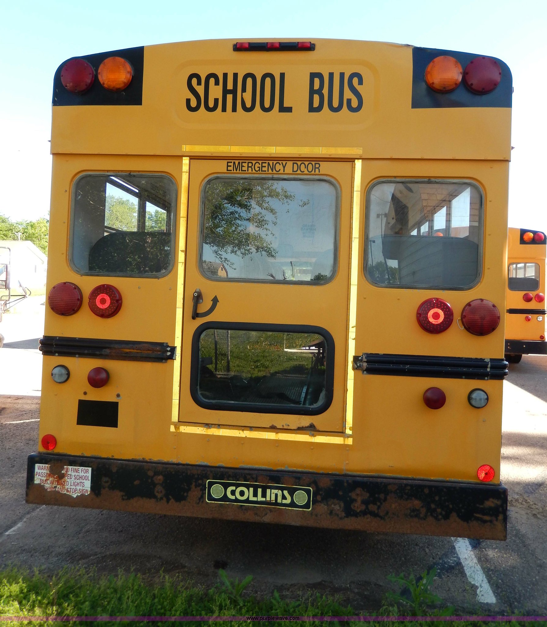 1999 Ford Collins school bus in Chapman, KS Item D8091 sold Purple Wave