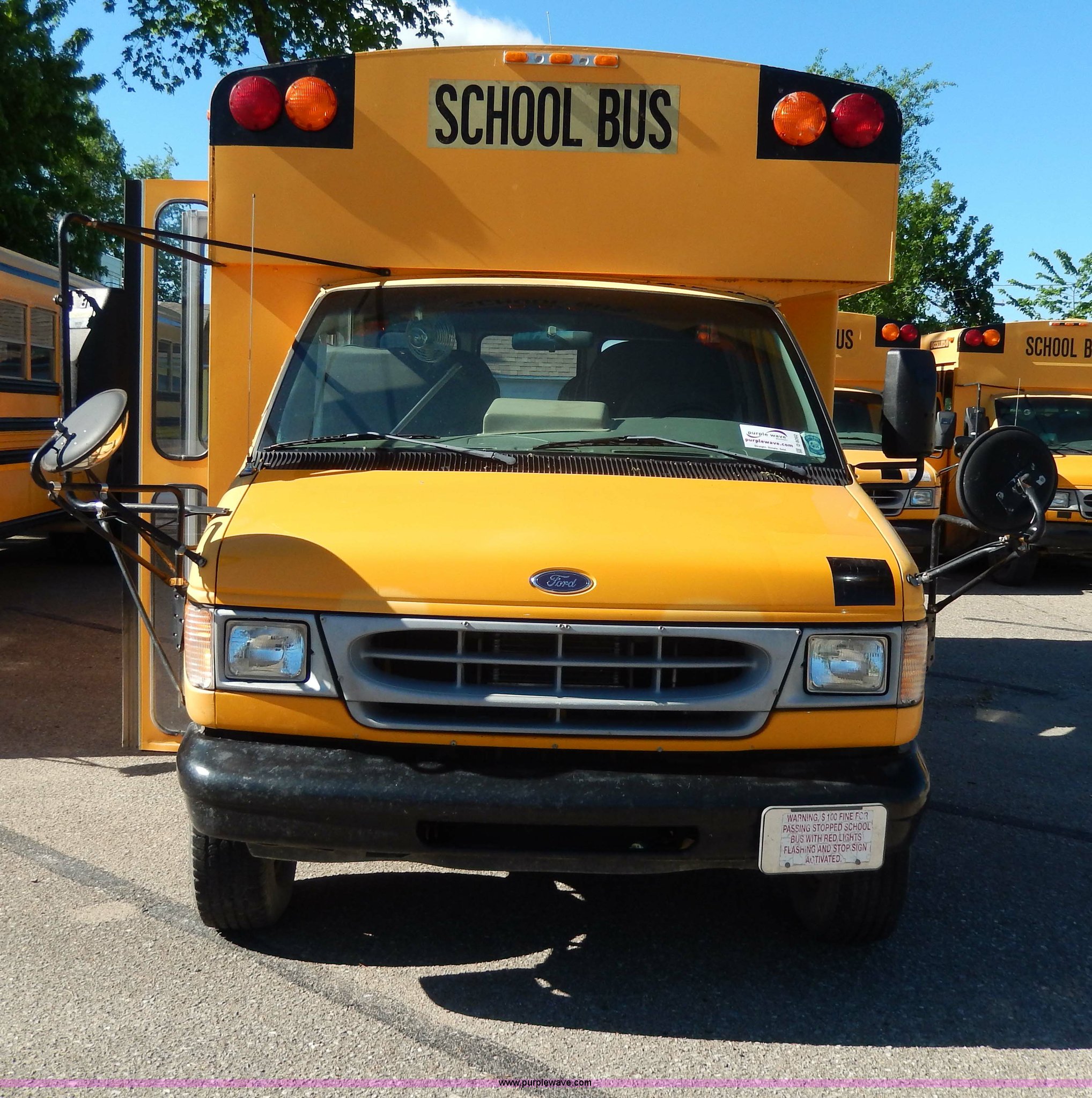 1998 Ford Collins school bus in Chapman, KS Item D8092 sold Purple Wave