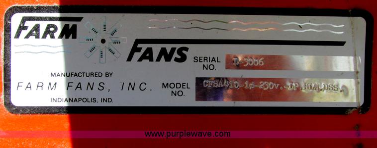 image for item A8559 Farm Fan CFSA410 continuous flow grain dryer