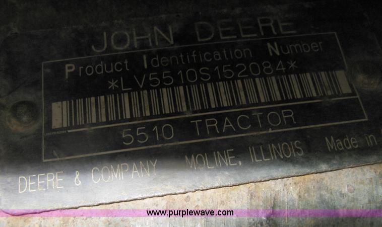 image for item D8400 1998 John Deere 5510 tractor