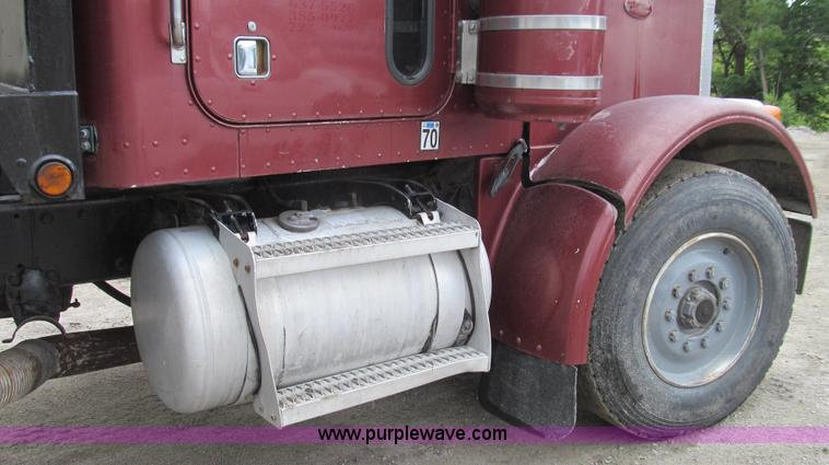 image for item E3997 1987 Peterbilt 357 flatbed truck