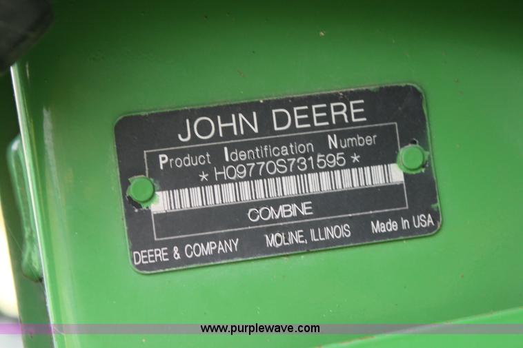 image for item H7444 2009 John Deere 9770 STS 2WD combine