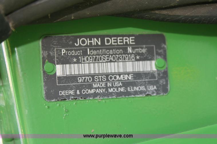 image for item H7445 2010 John Deere 9770 STS 2WD combine