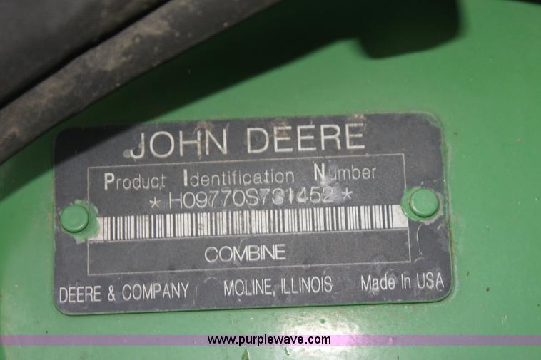 image for item H7447 2009 John Deere 9770 STS RWA combine