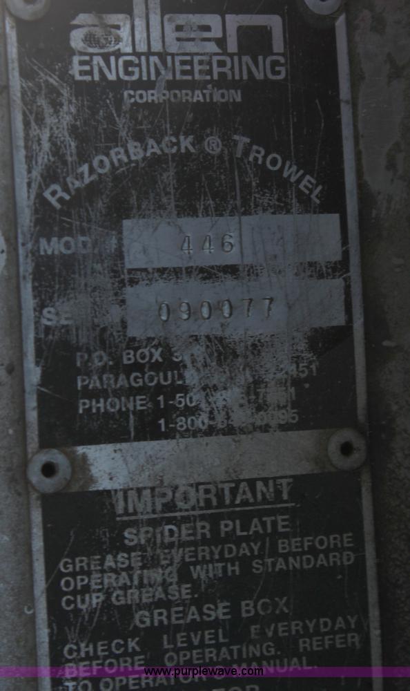 image for item AE9190 Razorback walker power trowel