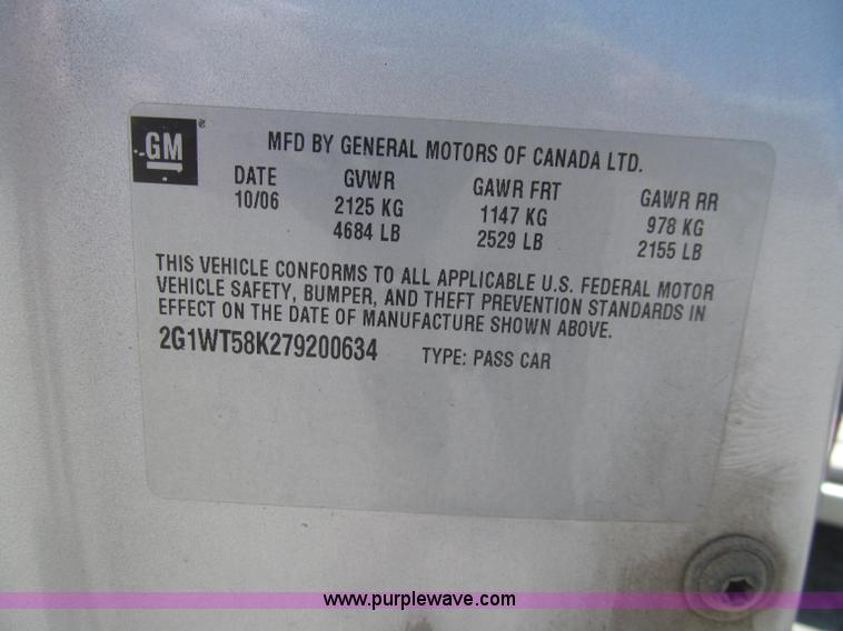 image for item D7420 2007 Chevrolet Impala LT