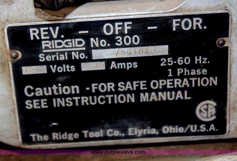 image for item X9254 Ridgid 300 pipe threader