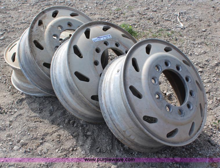 image for item X9257 (4) 24.5 x 8.25 aluminum wheels bud style mounting