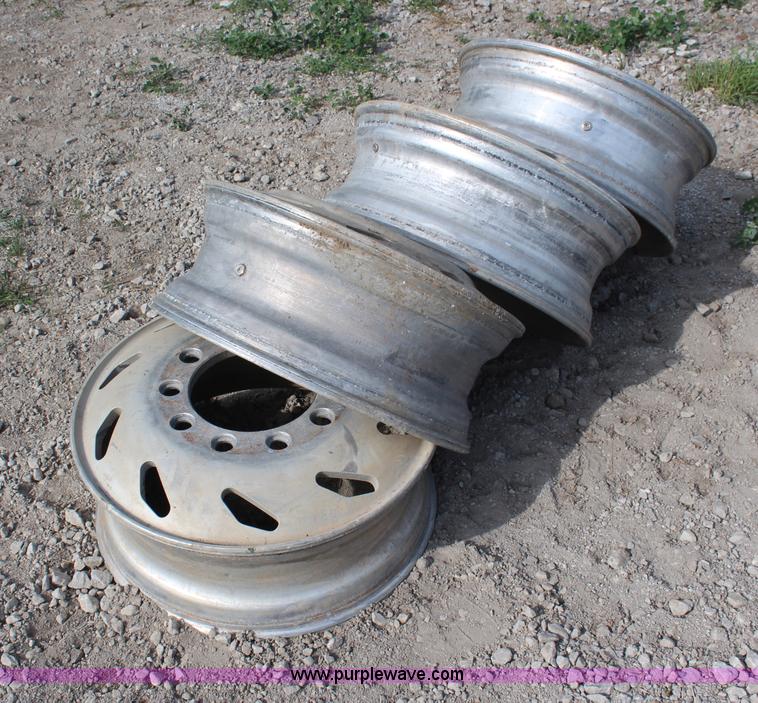 image for item X9257 (4) 24.5 x 8.25 aluminum wheels bud style mounting