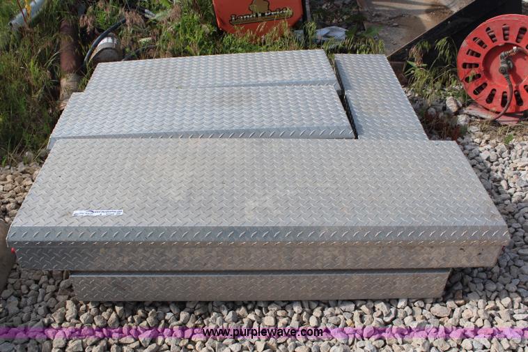 image for item X9259 (4) assorted aluminum tread plate toolboxes