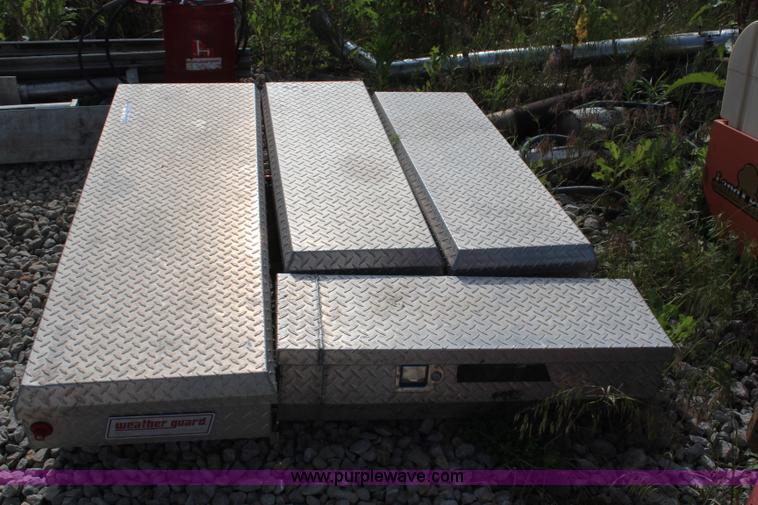 image for item X9259 (4) assorted aluminum tread plate toolboxes