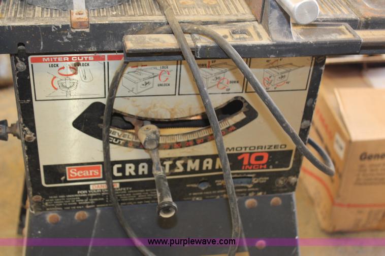 image for item X9266 Craftsman 10" table saw and Ryobi 9" band saw