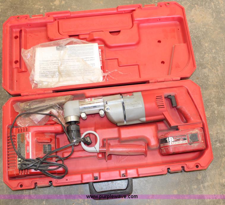 image for item X9276 Milwaukee 18V rechargeable right angle drill