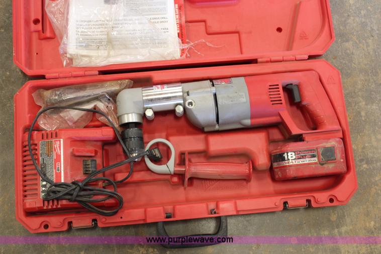 image for item X9276 Milwaukee 18V rechargeable right angle drill