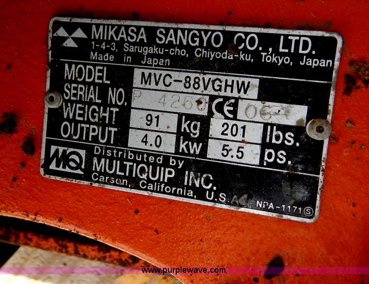 image for item AE9798 (3) Mikasa walk-behind tampers