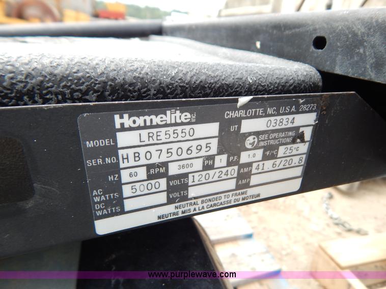 image for item AE9810 Homelite LRE5550 portable generator