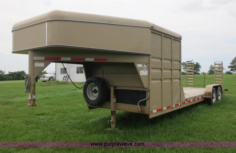 image for item B8146 2009 Circle D multi-purpose gooseneck flatbed trailer