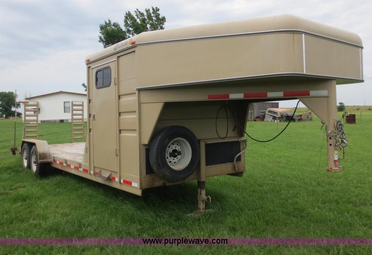 image for item B8146 2009 Circle D multi-purpose gooseneck flatbed trailer