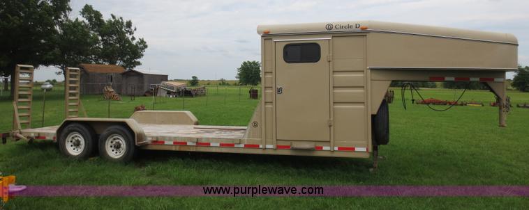image for item B8146 2009 Circle D multi-purpose gooseneck flatbed trailer