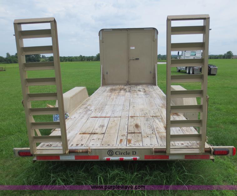 image for item B8146 2009 Circle D multi-purpose gooseneck flatbed trailer