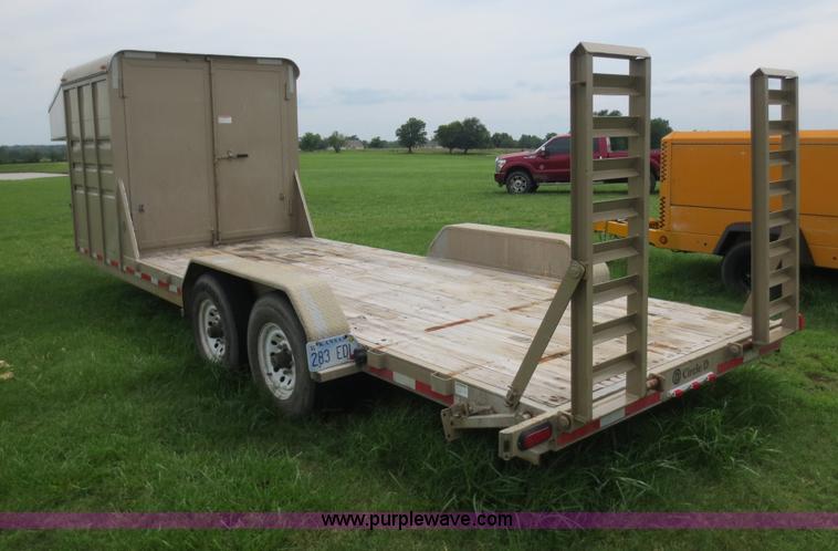 image for item B8146 2009 Circle D multi-purpose gooseneck flatbed trailer