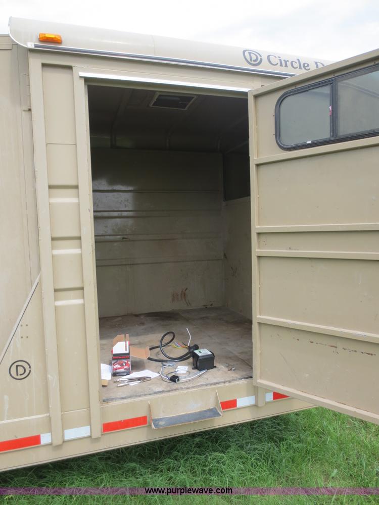 image for item B8146 2009 Circle D multi-purpose gooseneck flatbed trailer