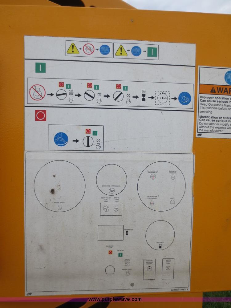 image for item D5982 2004 Ingersoll Rand air compressor