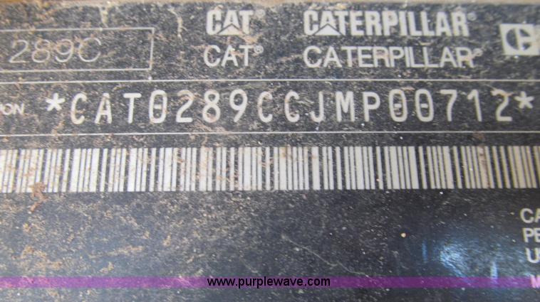 image for item E3996 2009 Caterpillar 289C Multi-Terrain track skid steer