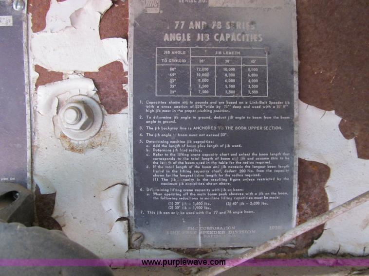 image for item F3206 1970 Link-Belt  HC-78B crane