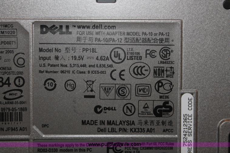 image for item AV9201 Dell Latitide D630 laptop computer