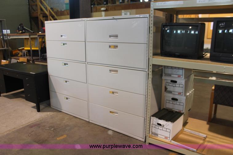 image for item AV9225 (2) HON five drawer lateral file cabinet
