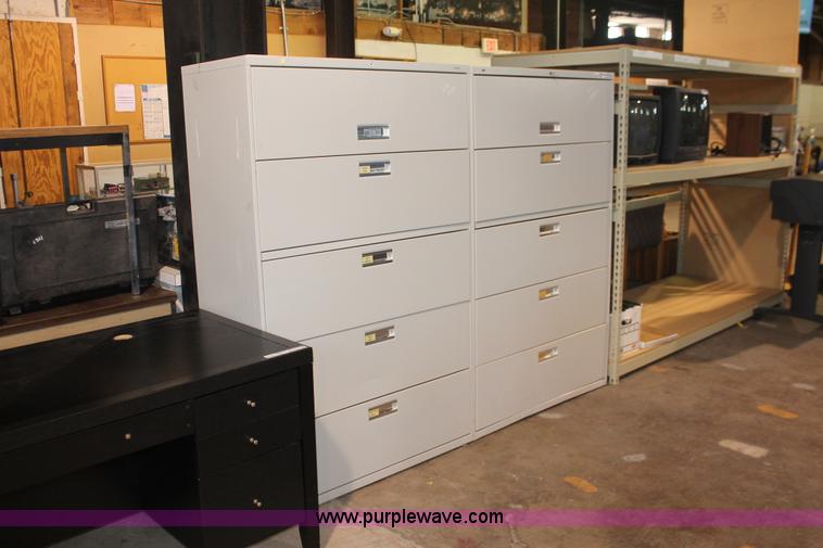 image for item AV9225 (2) HON five drawer lateral file cabinet