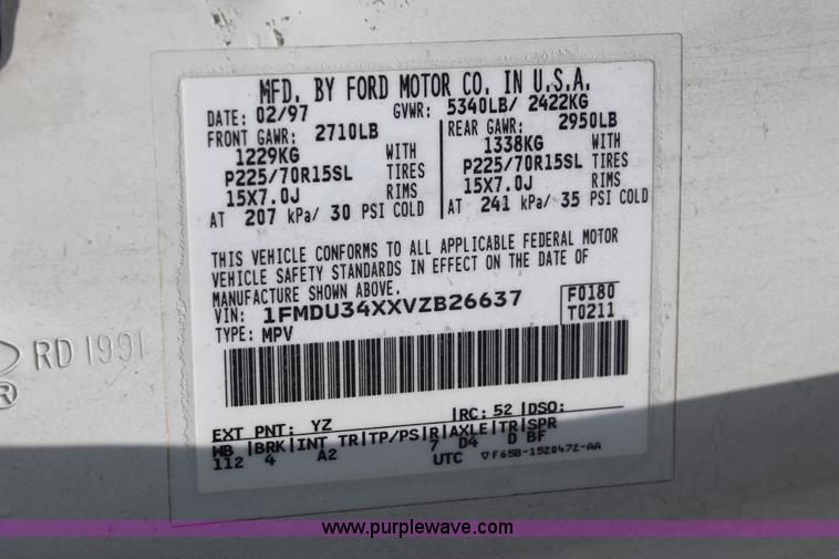 image for item I7997 1997 Ford Explorer SUV