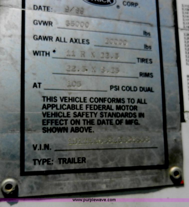 image for item H3064 1990 Strick 53' dry van trailer