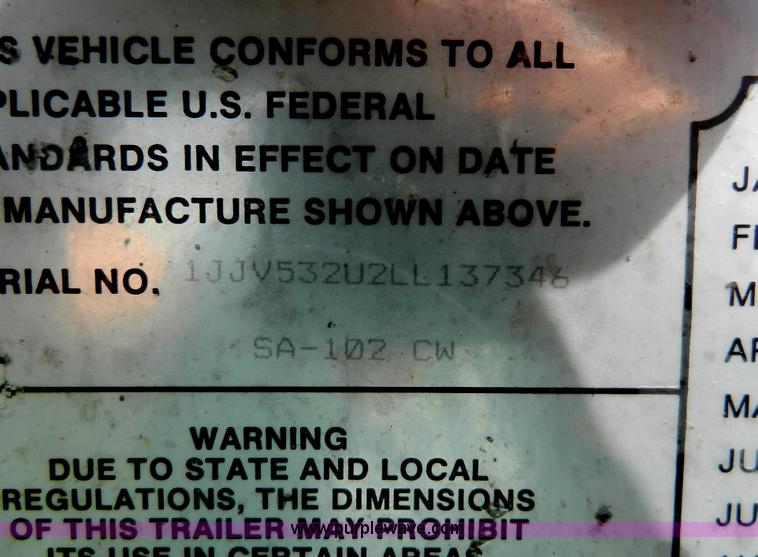 image for item H3067 1990 Wabash 53' dry van trailer