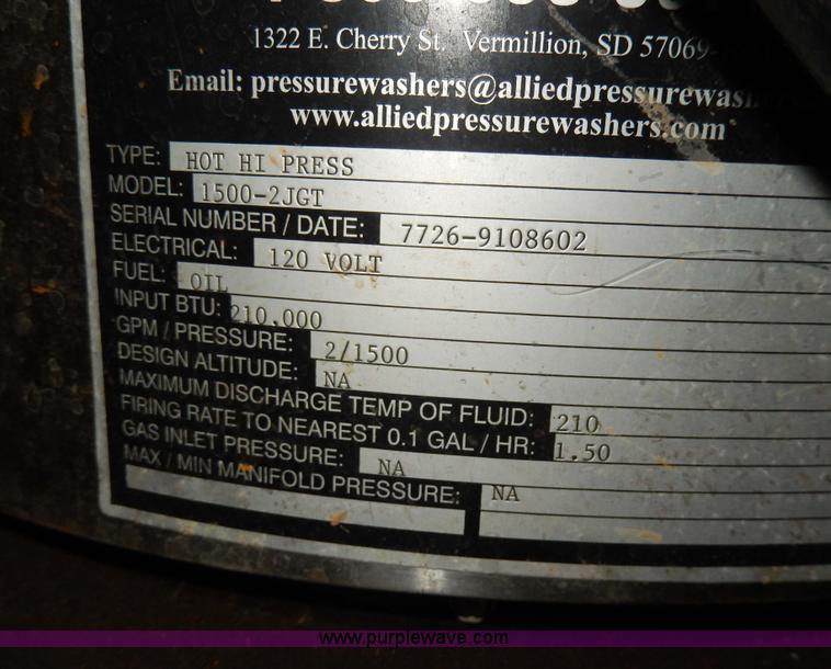 image for item AS9498 Allied pressure washer