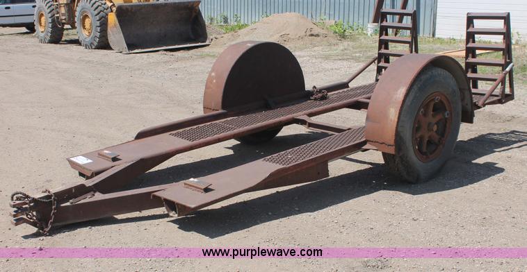 image for item H3511 1988 Shop built 12' equipment hauler trailer