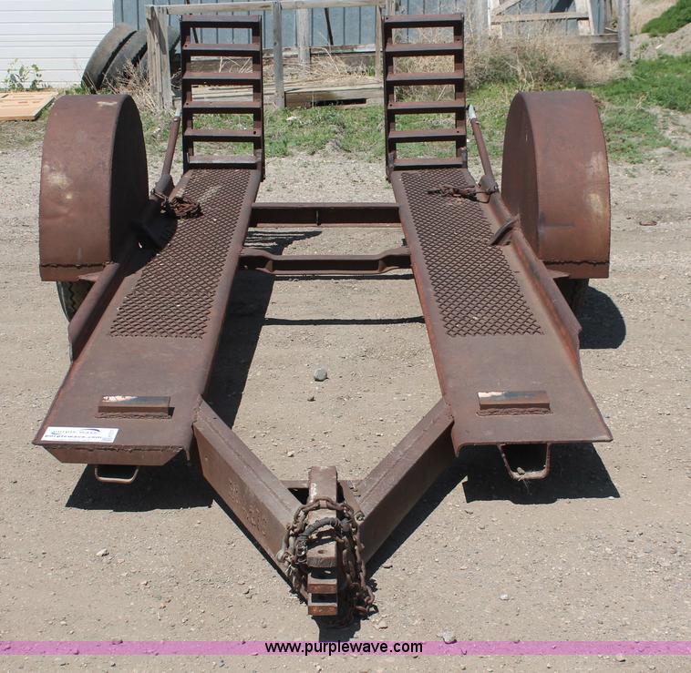 image for item H3511 1988 Shop built 12' equipment hauler trailer