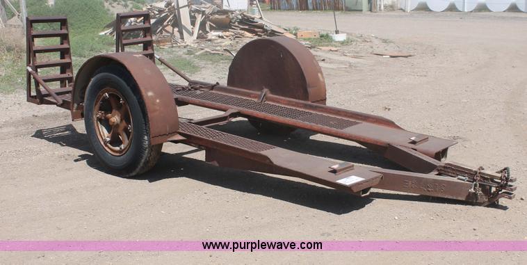 image for item H3511 1988 Shop built 12' equipment hauler trailer