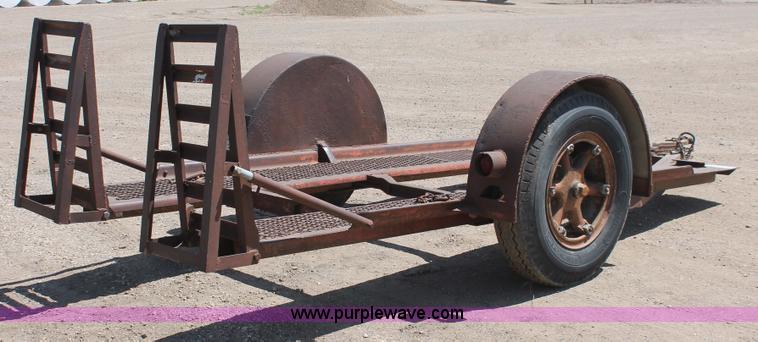 image for item H3511 1988 Shop built 12' equipment hauler trailer