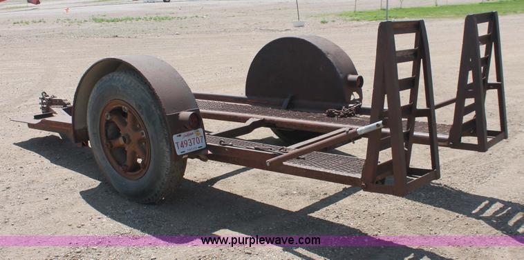 image for item H3511 1988 Shop built 12' equipment hauler trailer