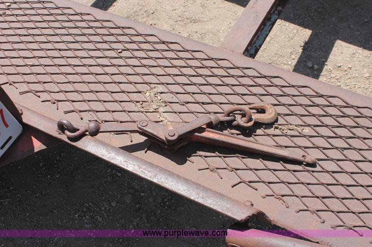 image for item H3511 1988 Shop built 12' equipment hauler trailer