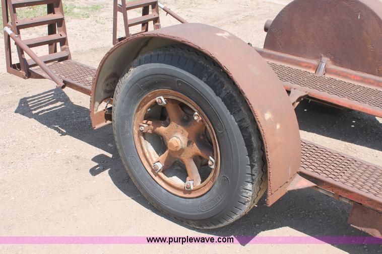 image for item H3511 1988 Shop built 12' equipment hauler trailer